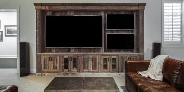 Kenilworth finished basement project with home entertainment theater
